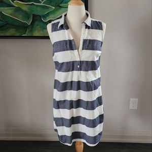 Old Navy Stripe Tank Shirt Dress
